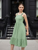 Women's Green Regular Fit Casual Dress