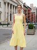 Women's Yellow Regular Fit Casual Dress