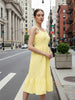 Women's Yellow Regular Fit Casual Dress