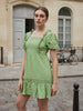 Women's Green Regular Fit Casual Dress