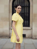 Women's Yellow Regular Fit Casual Dress