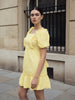 Women's Yellow Regular Fit Casual Dress