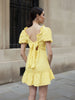 Women's Yellow Regular Fit Casual Dress