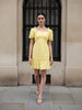 Women's Yellow Regular Fit Casual Dress
