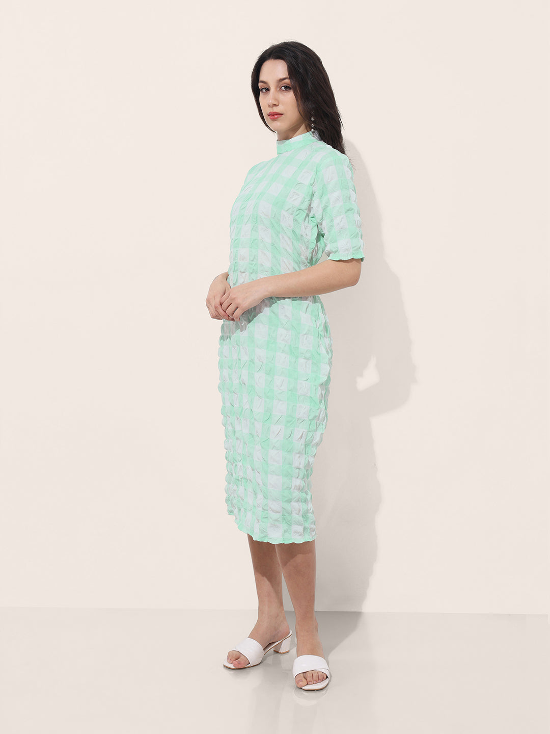 Freehand Women Fitted Textured Bodycon Dress