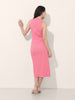Freehand Women Regular Fit Textured Midi Dress