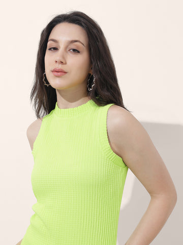 Freehand Women Regular Fit Textured Midi Dress