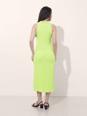 Freehand Women Regular Fit Textured Midi Dress