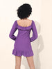 Women's Purple Regular Fit Casual Dress