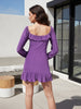 Women's Purple Regular Fit Casual Dress