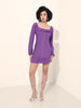 Women's Purple Regular Fit Casual Dress