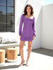 Women's Purple Regular Fit Casual Dress