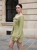 Women's Green Regular Fit Casual Dress
