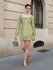 Women's Green Regular Fit Casual Dress