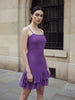 Women's Purple Regular Fit Casual Dress