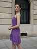 Women's Purple Regular Fit Casual Dress