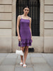 Women's Purple Regular Fit Casual Dress