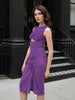 Women's Purple Regular Fit Casual Dress