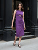 Women's Purple Regular Fit Casual Dress