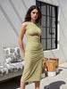 Women's Green Regular Fit Casual Dress