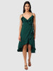Women Regular Fit Green Sleeveless Dress