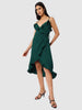 Women Regular Fit Green Sleeveless Dress