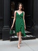 Women Regular Fit Green Sleeveless Dress