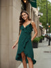 Women Regular Fit Green Sleeveless Dress