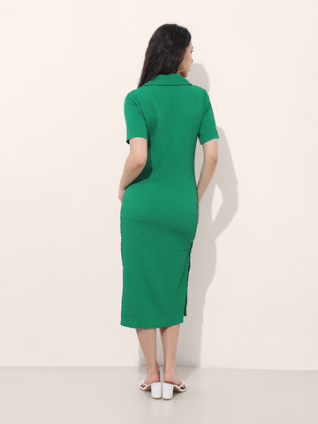 Freehand Women Fitted Textured Bodycon Dress
