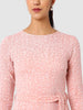 Women's Pink Fit Textured Mini Dress