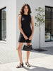 Women Regular Fit Black Sleeveless Dress