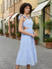 Women Regular Fit Blue Sleeveless Dress