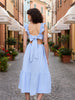Women Regular Fit Blue Sleeveless Dress