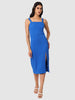 Women's Blue Textured Bodycon Dress