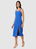 Women's Blue Textured Bodycon Dress