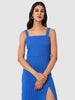 Women's Blue Textured Bodycon Dress