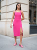 Women Regular Fit Pink Sleeveless Dress