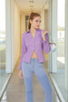 Women's Regular Fit Purple Shirt