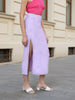 Women Purple Straight Fit Casual Skirt