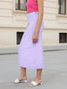 Women Purple Straight Fit Casual Skirt