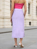 Women Purple Straight Fit Casual Skirt