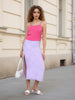 Women Purple Straight Fit Casual Skirt