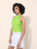 Women's Green Regular Fit Casual Top