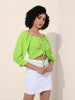 Women's Green Regular Fit Casual Top