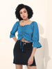 Women's Blue Regular Fit Casual Top