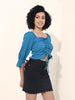 Women's Blue Regular Fit Casual Top