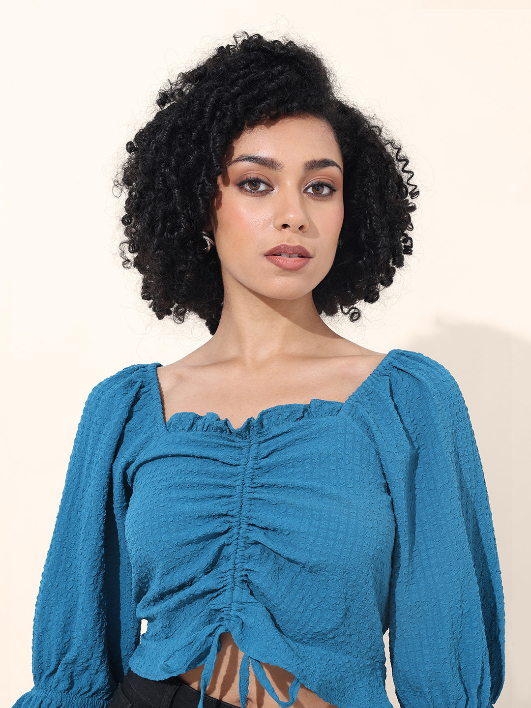 Women's Blue Regular Fit Casual Top