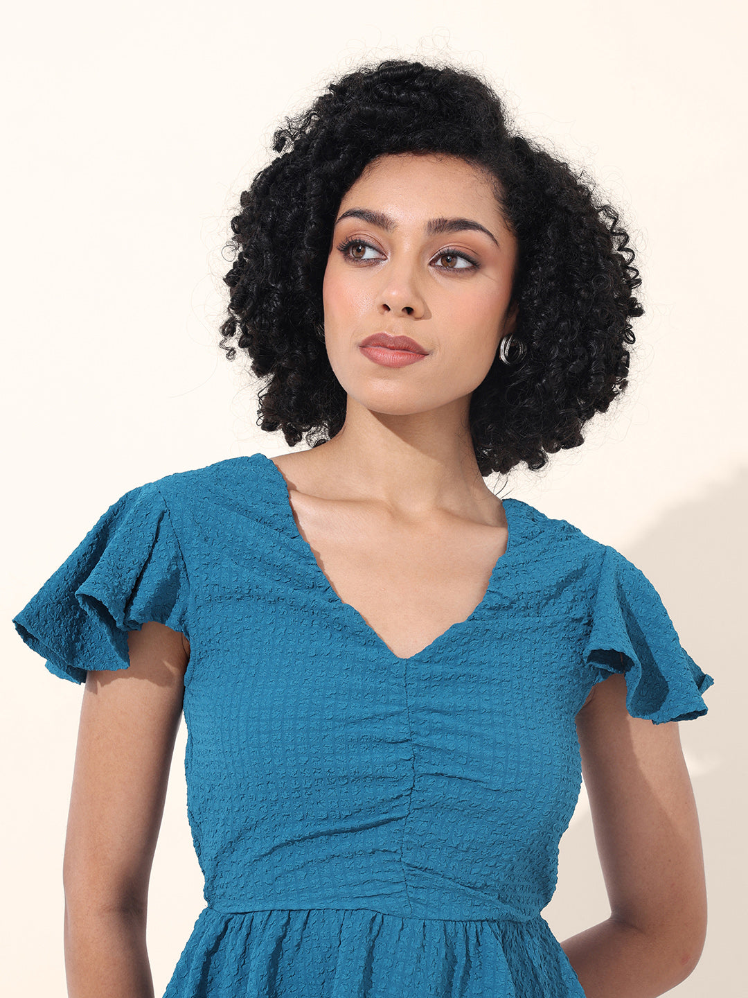 Women's Blue Regular Fit Casual Top