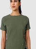 Women's Green Fit Textured Asymmetric