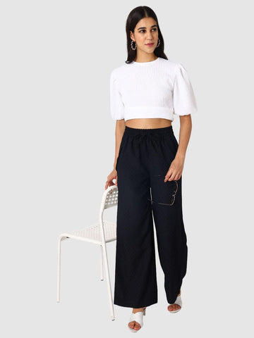 Women's White Regular Fit Casual Top